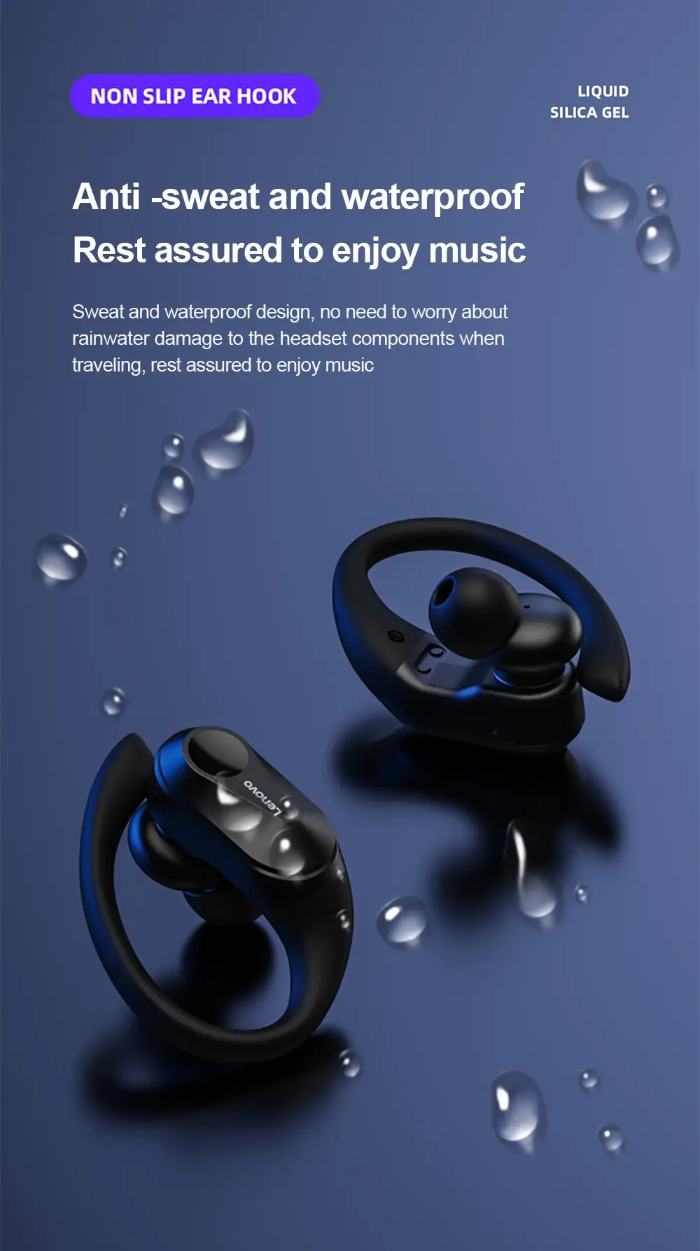 Fones de ouvido sem fio Lenovo LP75 - Imagem 15